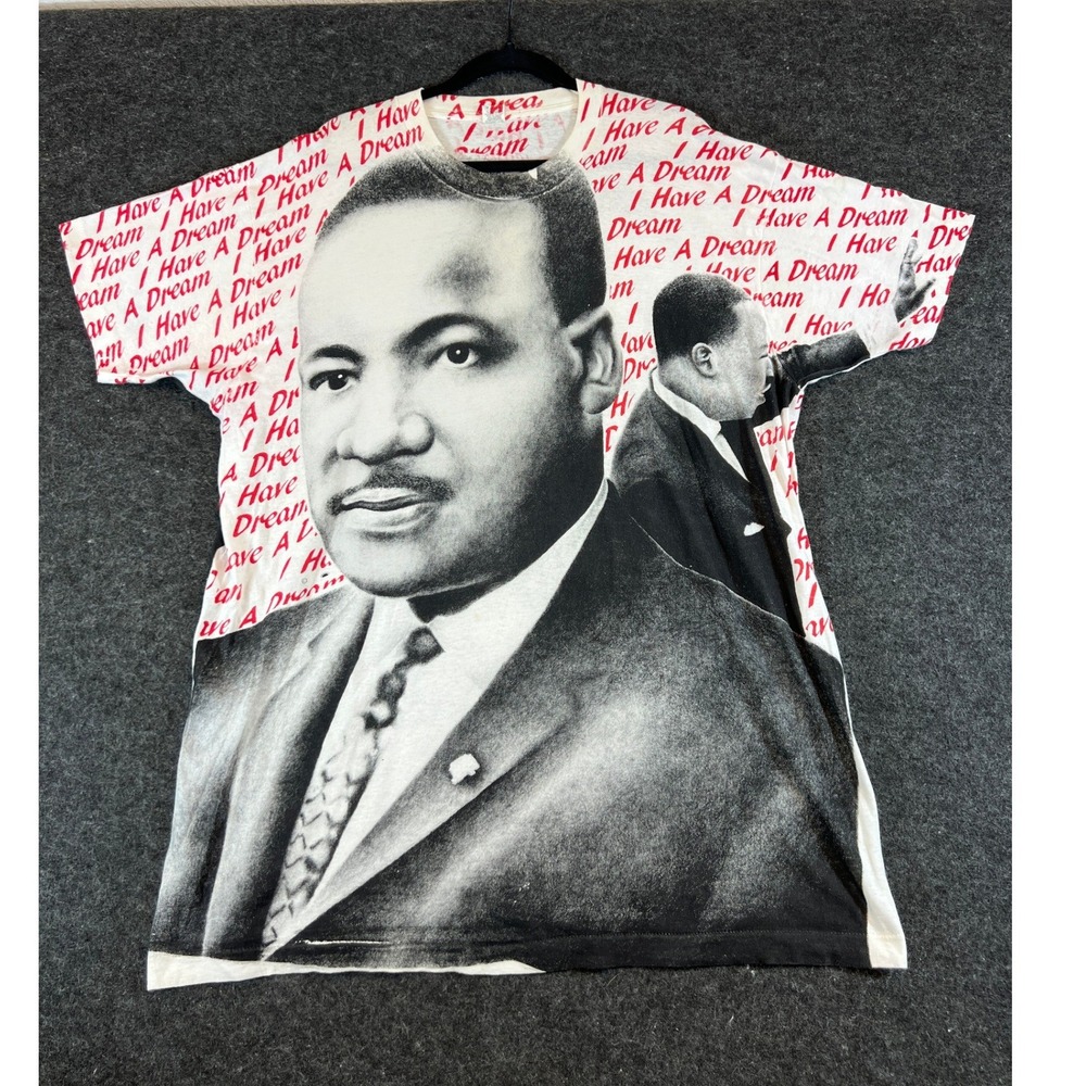 VTG 90s Martin Luther King MLK I Have A Dream T Shirt Mens Plus Size 3XL AOP Tee